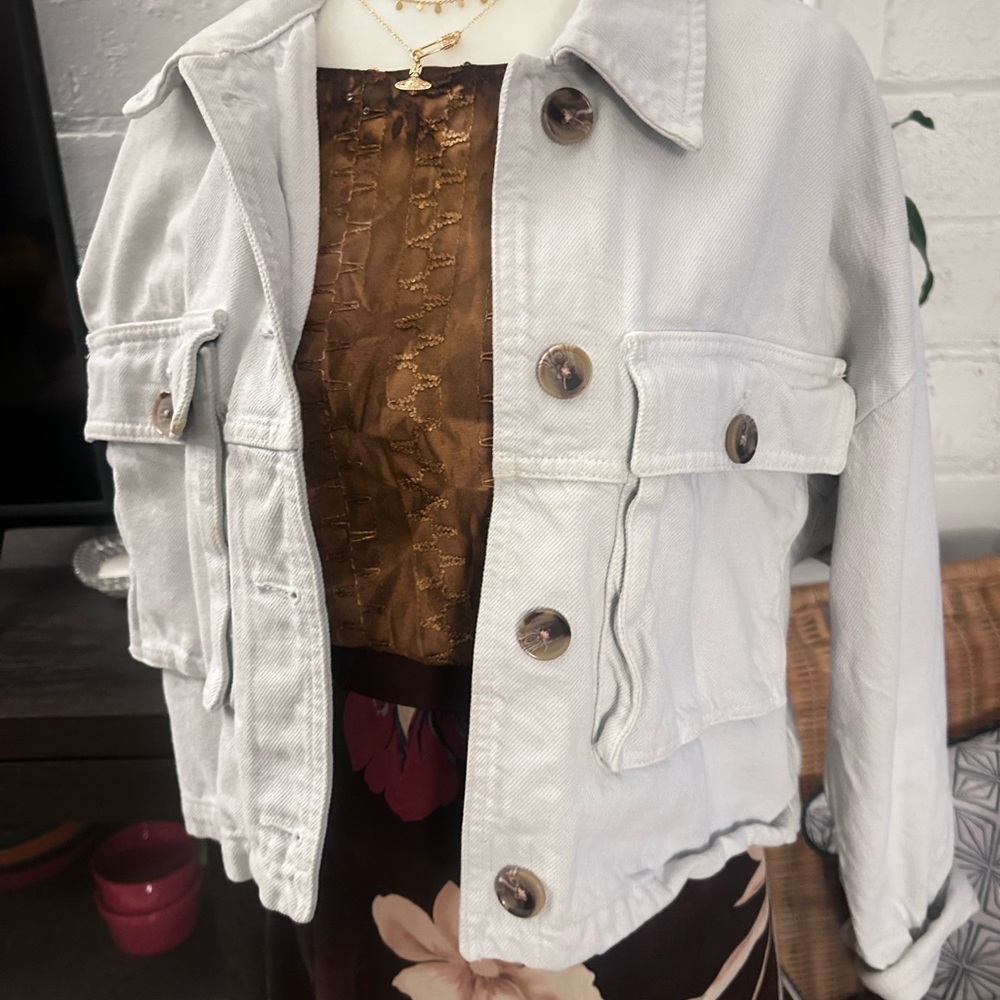 Zara Crop Denim Jacket - Picture 4 of 5